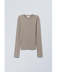 Weekday - Soft Brushed Long Sleeve Top - Lyst