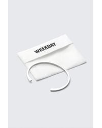 Weekday - Versilberter Offener Manschetten-Armreif - Lyst