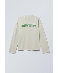 Weekday - Great Boxy Graphic Long Sleeve T-shirt - Lyst