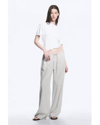 Weekday - Low Rise Linen-Blend Trousers - Lyst