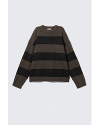 Weekday - Striped Knitted Distressed Sweater - Lyst
