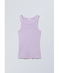 Weekday - Fitted Rib Tank Top - Lyst