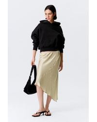 Weekday - Low Rise Satin Midi Skirt - Lyst