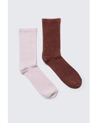 Weekday - 2-Pack Washed Crew Socks - Lyst