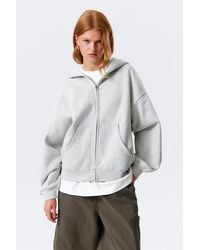 Weekday - Oversized Heavyweight Zip Hoodie - Lyst