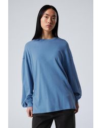 Weekday - Langärmeliges Oversize-T-Shirt - Lyst
