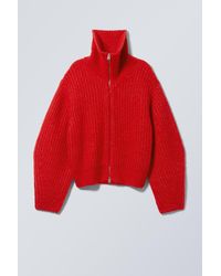 Weekday - Strickjacke mit Reißverschluss Bea - Lyst
