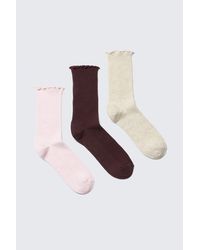 Weekday - 3-Pack Frill Edge Socks - Lyst
