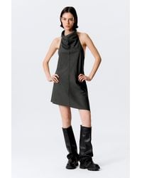 Weekday - Draped Halter Cowl Neck Midi Dress - Lyst