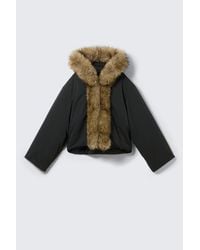 Weekday - Oversized Puffer Jacket With Faux Fur - Lyst