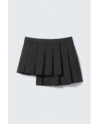 Monki - Asymmetric Pleated Wrap Mini Skirt - Lyst