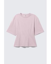 Monki - Fitted Dart Detail T-Shirt - Lyst