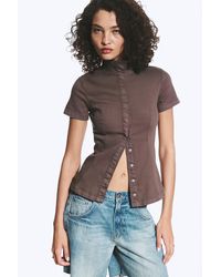 Weekday - Fitted Cotton Top - Lyst