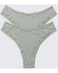Weekday - 2-Pack Lace Trim Cotton Briefs - Lyst