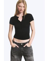 Weekday - Henley Short-Sleeved Top - Lyst