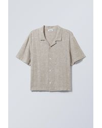 Weekday - Loose Short Sleeve Linen Blend Shirt - Lyst
