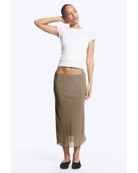Monki - Low Rise Midi Skirt - Lyst