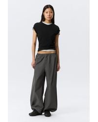 Weekday - Low Rise Loose Wide Leg Track Trousers - Lyst