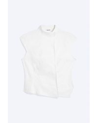 Weekday - Structured Asymmetric Cotton Top - Lyst