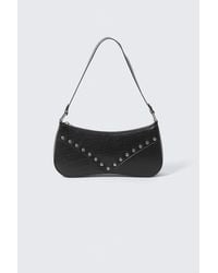 Monki - Studded Faux Leather Shoulder Bag - Lyst
