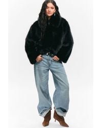 Monki - Faux Fur Zip Jacket - Lyst
