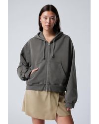 Weekday - Boxy Heavyweight Zip Hoodie - Lyst