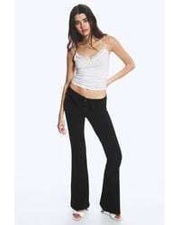 Monki - Low Rise Flared Suit Trousers - Lyst