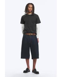 Weekday - Void Mid Rise Loose Long Denim Shorts - Lyst