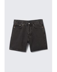 Weekday - Space Relaxed Mid-Thigh Denim Shorts - Lyst