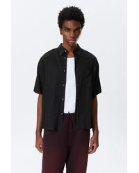 Weekday - Oversized Draped Boxy Short-Sleeved Shirt - Lyst