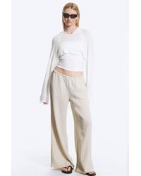 Weekday - Low Wide Pull-On Crinkle Trousers - Lyst