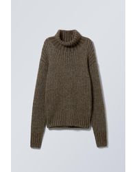 Weekday - Locker Gestrickter Rollkragenpullover - Lyst