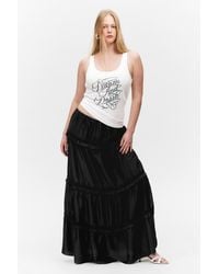 Monki - Tiered Frilled Maxi Skirt - Lyst