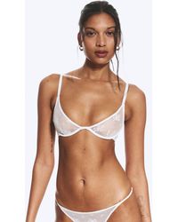 Weekday - Lace Plunge Wire Bra - Lyst