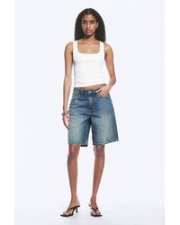 Weekday - Monterey Low Rise Denim Shorts - Lyst