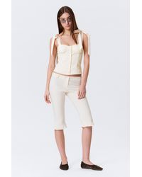 Monki - Low Rise Tailored Capri Trousers - Lyst