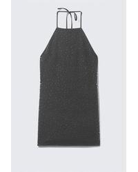 Weekday - Rhinestone Halterneck Mini Dress - Lyst