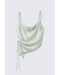 Weekday - Asymmetric Satin Strap Top - Lyst