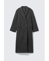 Weekday - Logan Hairy Double-Breasted Wool-Blend Coat - Lyst
