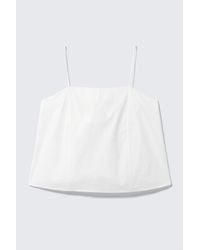 Weekday - Drawstring Poplin Strap Top - Lyst