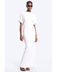 Weekday - Gathered Short-Sleeved Maxi Dress - Lyst