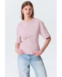 Monki - Fitted Dart Detail T-Shirt - Lyst