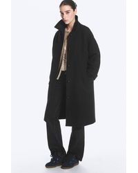 Monki - Funnel Neck Wool Coat - Lyst