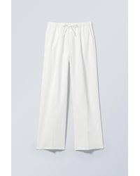 Weekday - Loose Fit Straight Leg Linen Trousers - Lyst