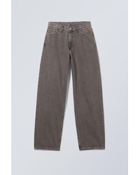 Weekday - Rail Mid Rise Loose Wide Leg Jeans - Lyst