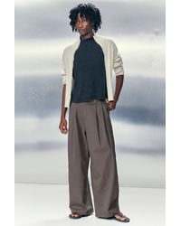Weekday - Otis Baggy Pleated Twill Chinos - Lyst