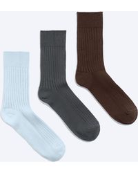Weekday - 3-Pack Ribbed Crew Socks - Lyst