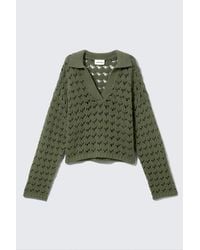 Monki - Loose Open-Knit Sweater - Lyst