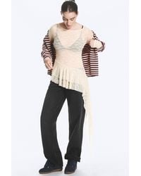 Monki - Asymmetric Lace Long-Sleeve - Lyst