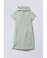 Weekday - Nylon Hooded Mini Dress - Lyst